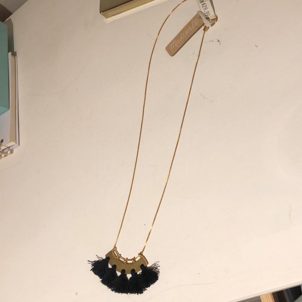 Madewell black fringe necklace, never been worn!